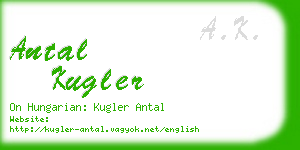 antal kugler business card